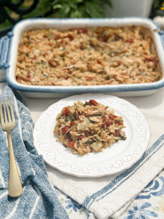One Pan Chicken and Orzo