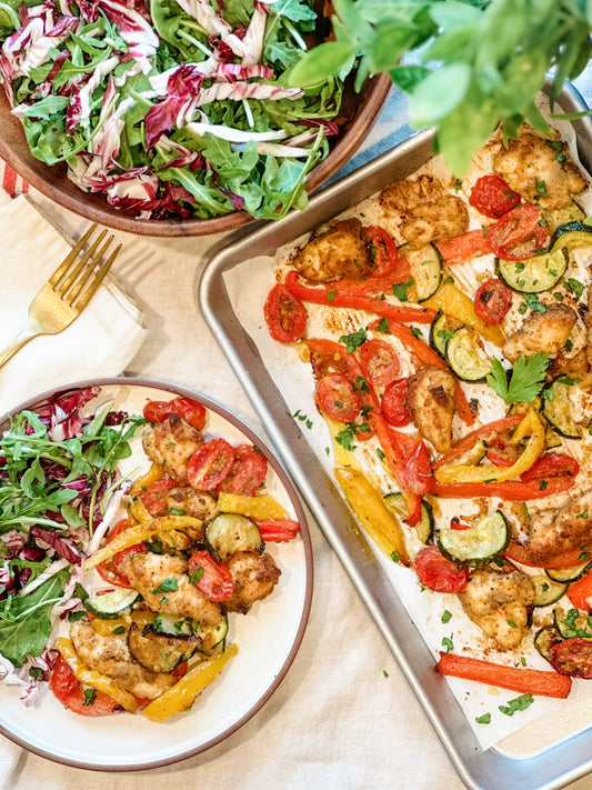 Easy Sheet Pan Chicken & Veggies