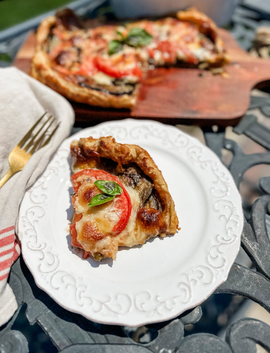 Grilled Eggplant and Tomato Tarte