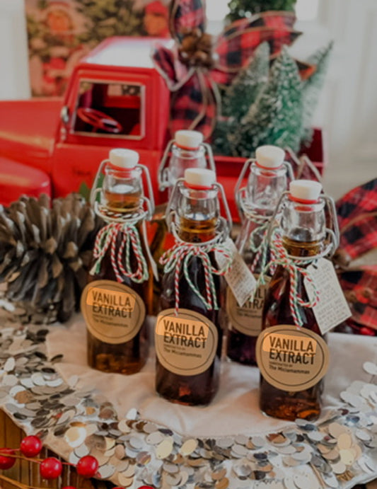 Homemade vanilla extract.
