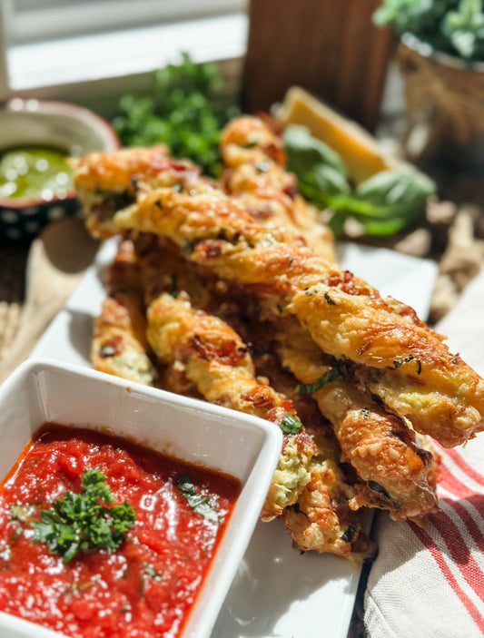Pepperoni Pesto Twists