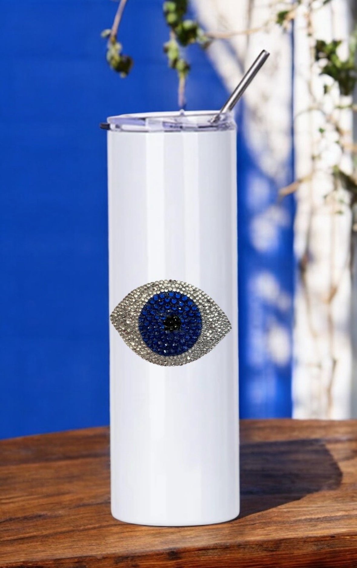 30 oz. Rhinestone Evil Eye Tumbler