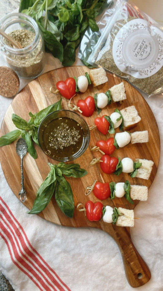 Caprese Heart Skewers