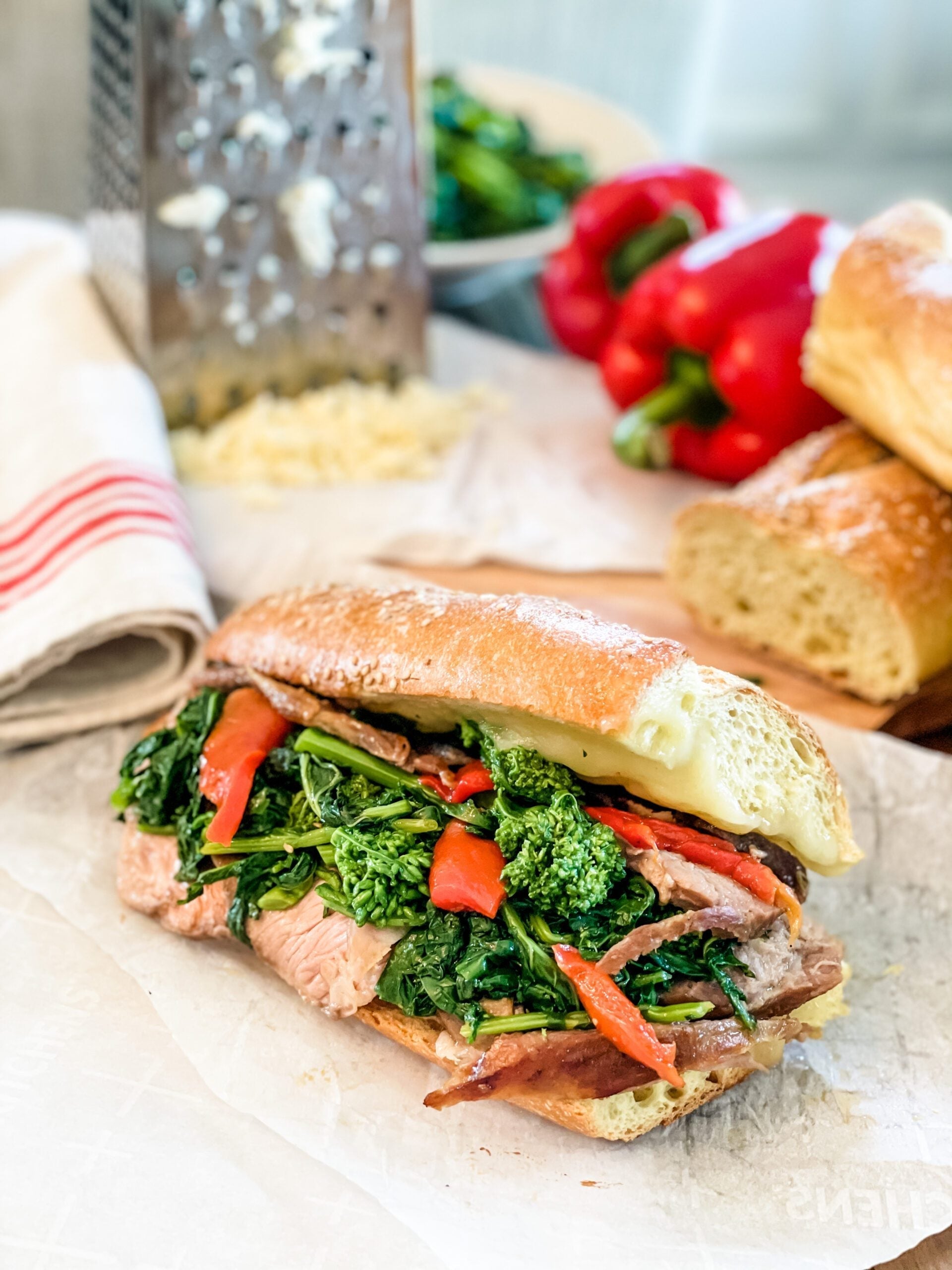 Broccoli Rabe Sub Philly Style Roast Pork, Broccoli Rabe Sandwich – Micia Mammas