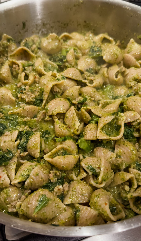 Broccoli Rabe Pesto and Sausage