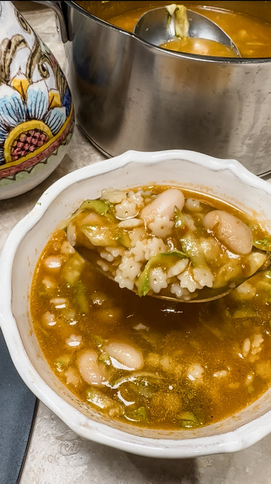 Pastina Soup with Beans