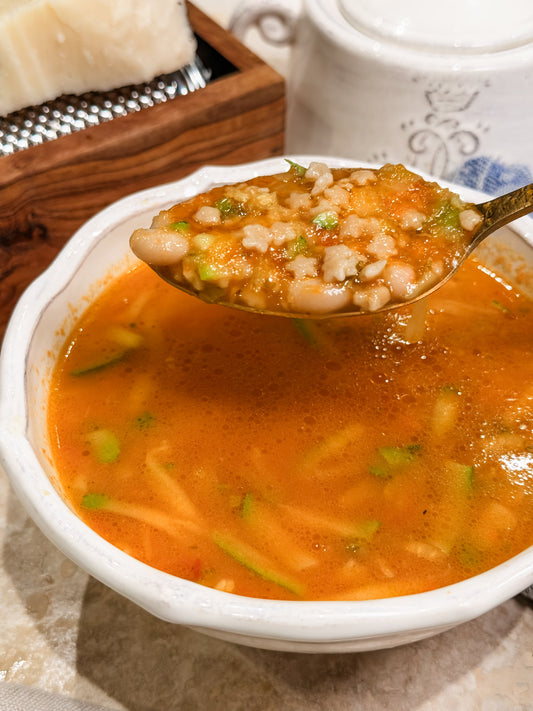 Pastina Soup with Beans