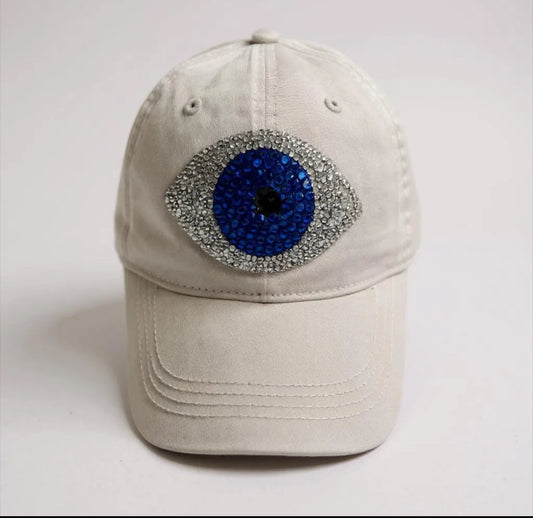 Evil Eye Rhinestone Baseball Cap
