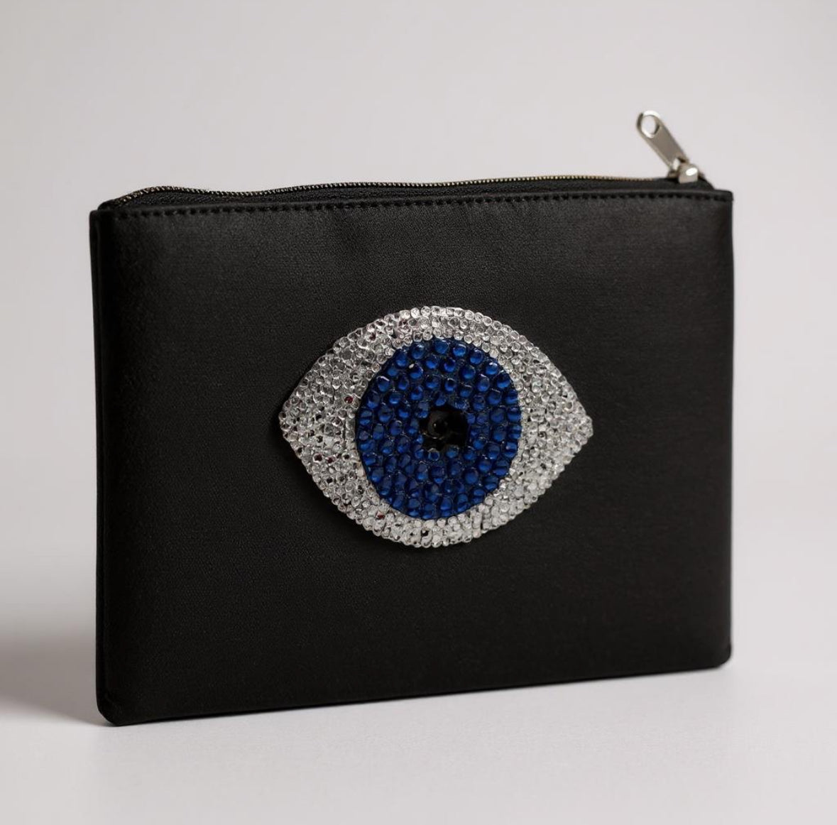 Evil Eye Rhinestone Makeup Bag