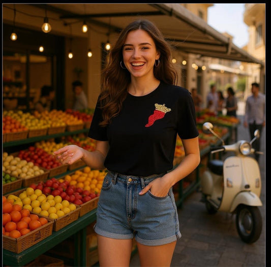 Cornicello Rhinestone T-Shirt