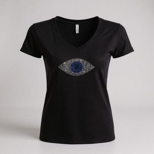 Evil Eye Rhinestone T-Shirt