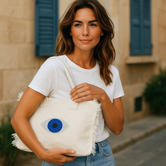Rhinestone Evil Eye Bag